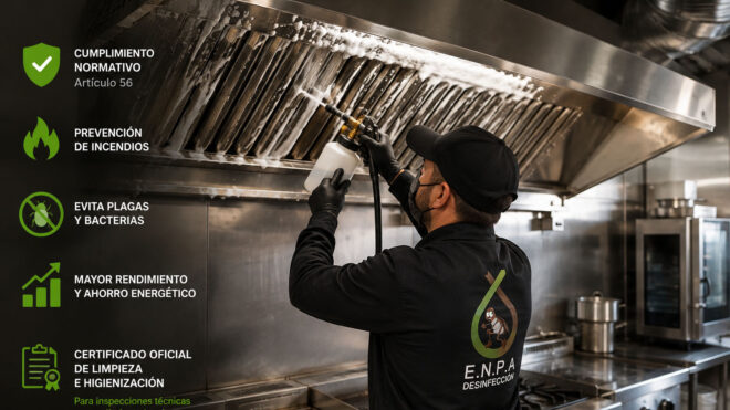 Limpieza profesional de campanas extractoras en cocina industrial